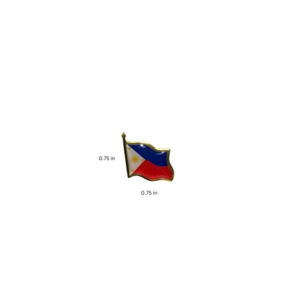 5pcs Philippine flag pin - 0.75 in x 0.75 in - Picture 1 of 1